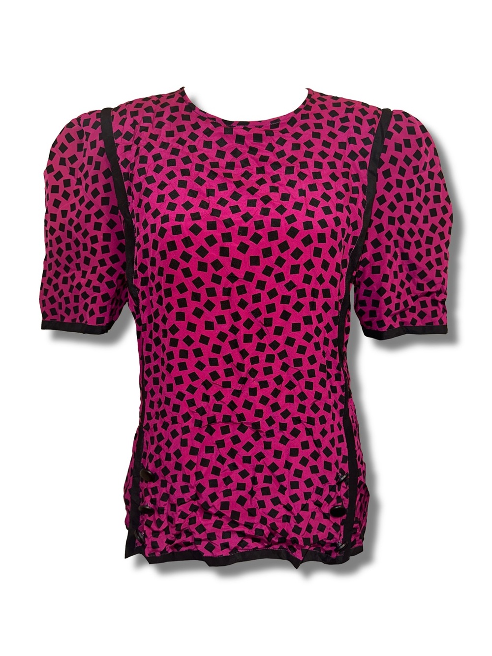 Vtg 80s Albert Nipon Silk Top